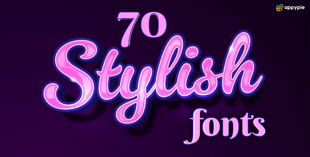 70 stylish fonts