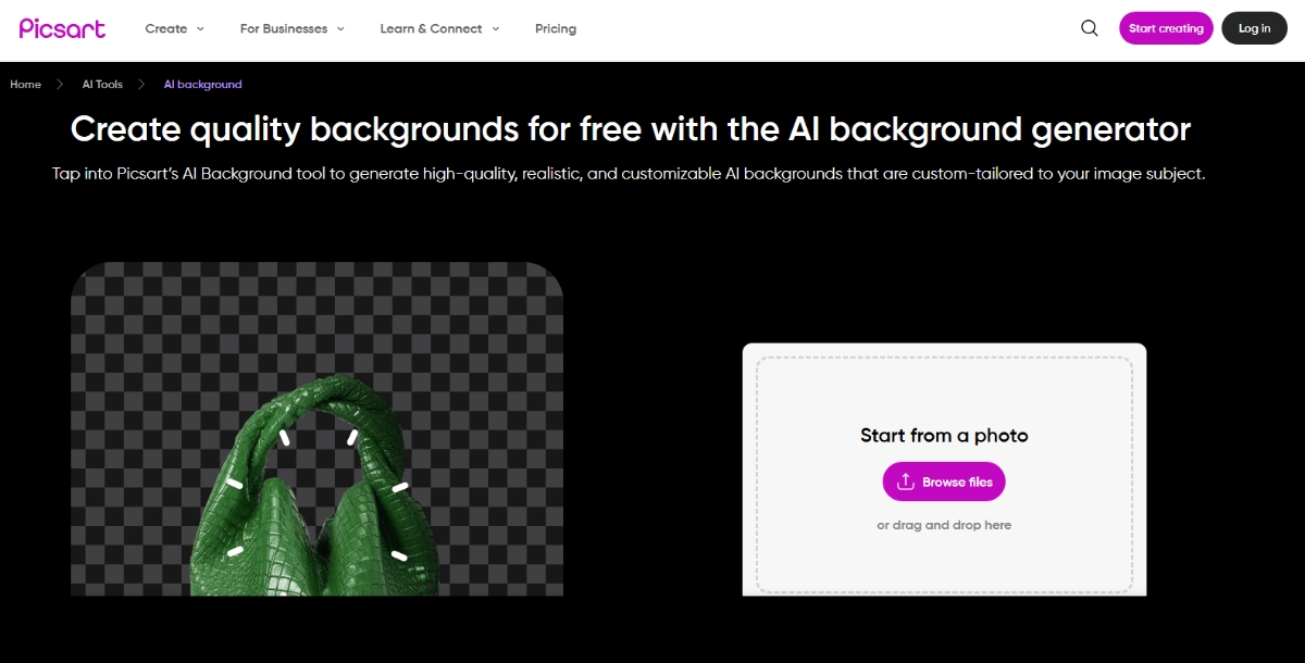 Pics Art Background Generator tool