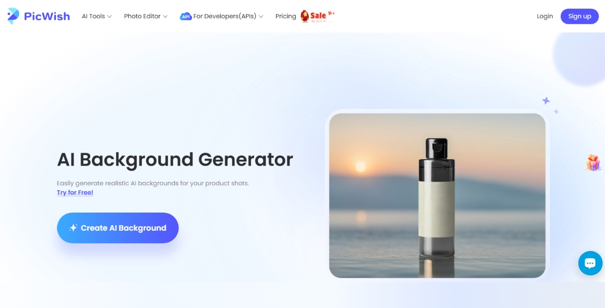 Picwish Background Generator tool