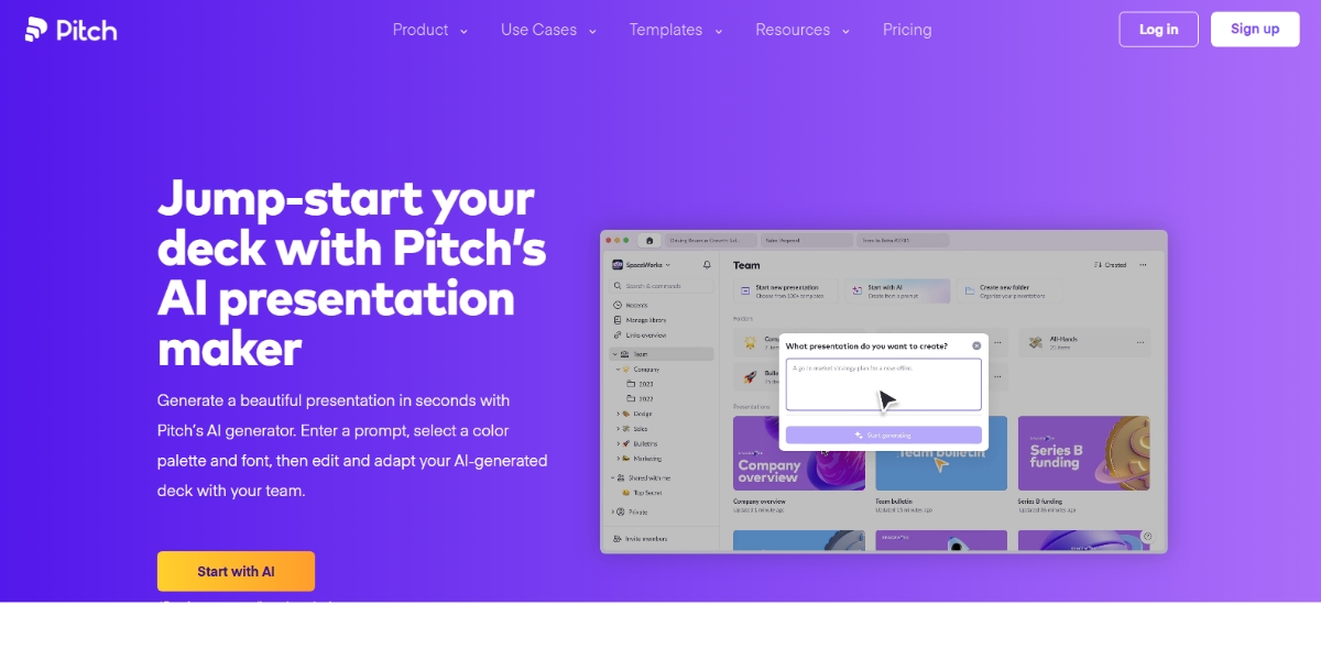AI Pitch Deck Generator Tools Pitch