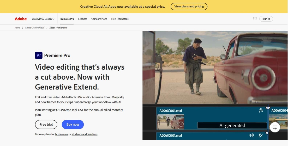 Adobe Pro - Best AI Video Editor