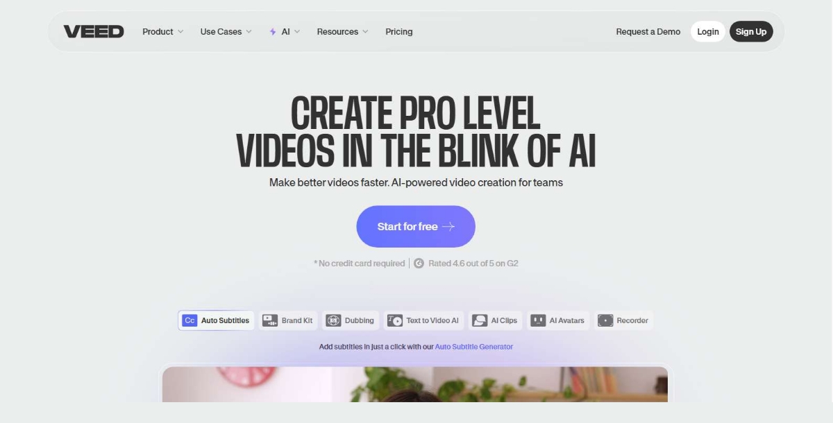 Veed - Best AI Video Editor