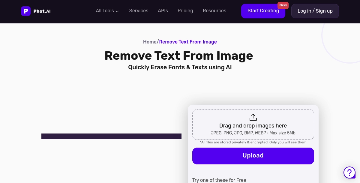 Phot AI Text Remover