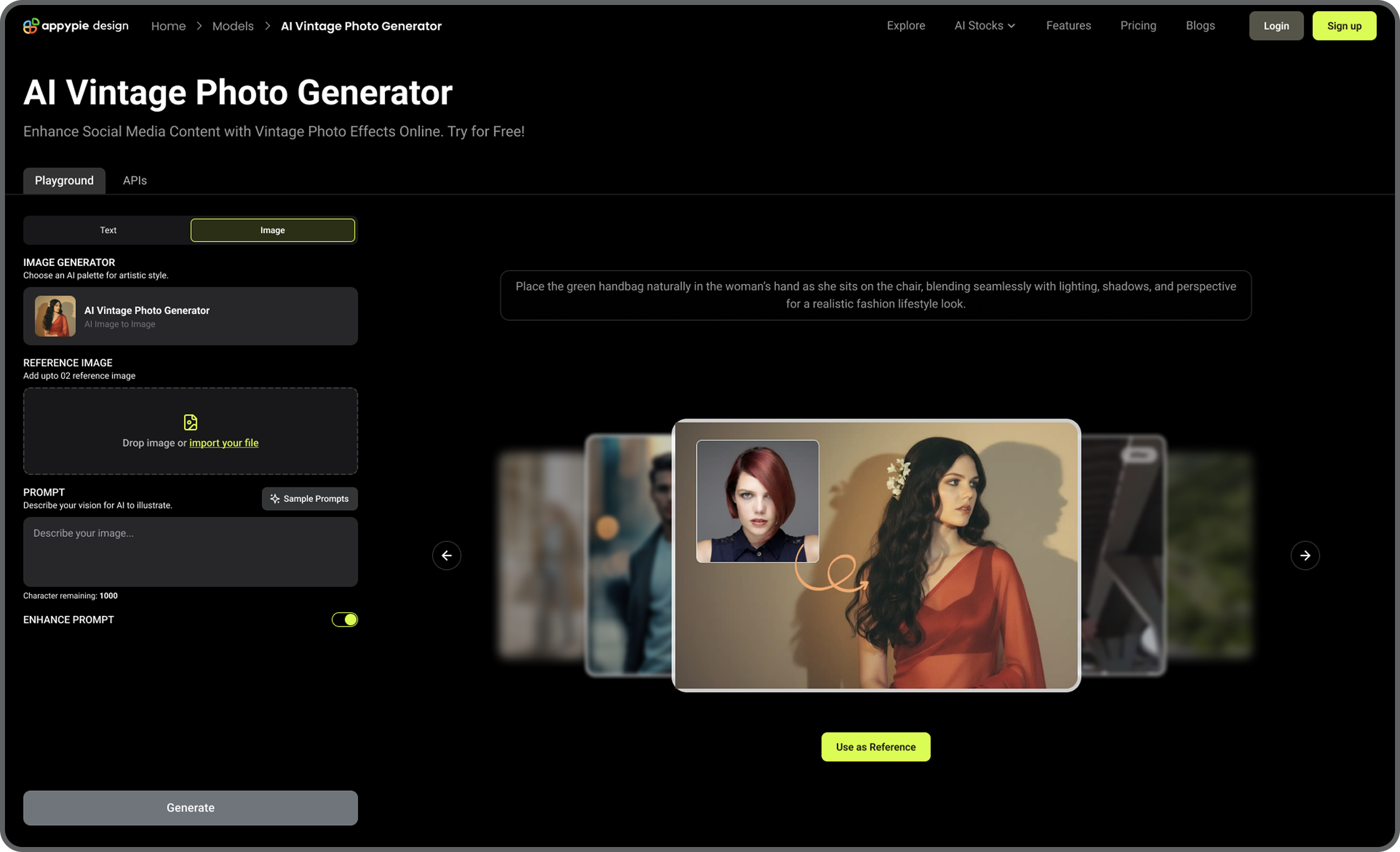 Step 1 - AI Vinatge Photo Generator