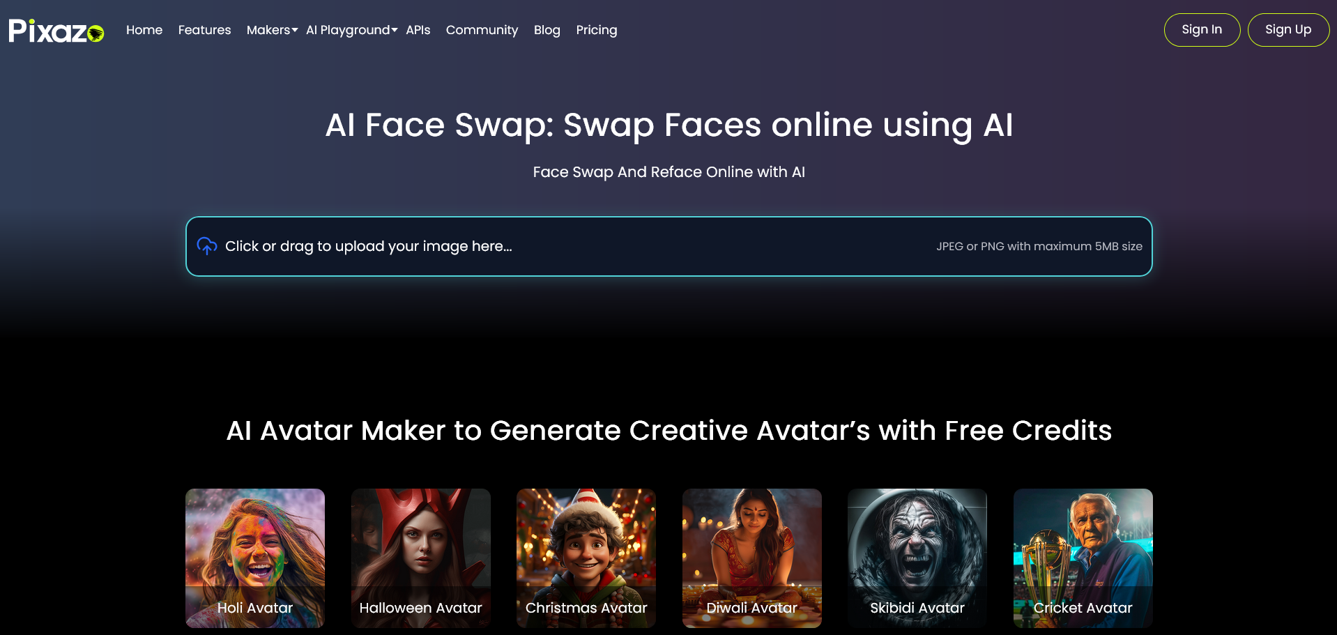 Step 1: Go to Pixazo's AI Face Swap Tool