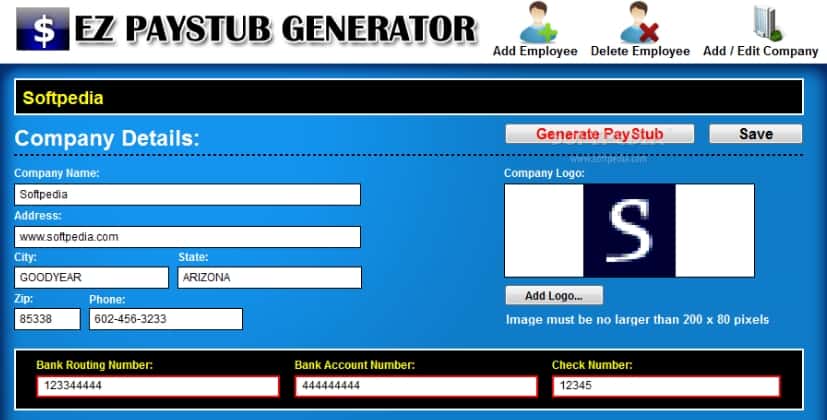 EZ Paystub Generator
