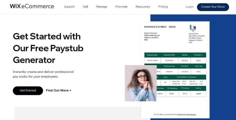 Wix Pay Stub Generator