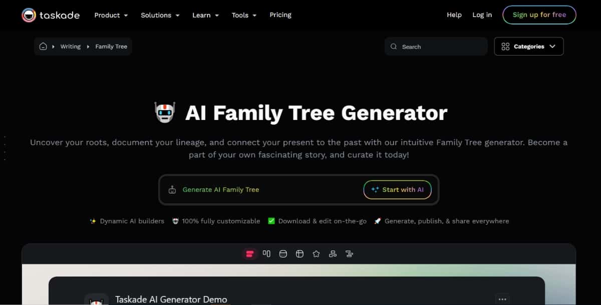 Taskad Family Tree Maker