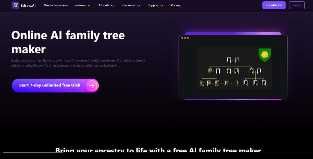Edraw AI Family Tree Maker