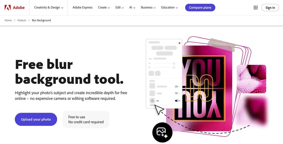 Photoshop's Blur Background Tool