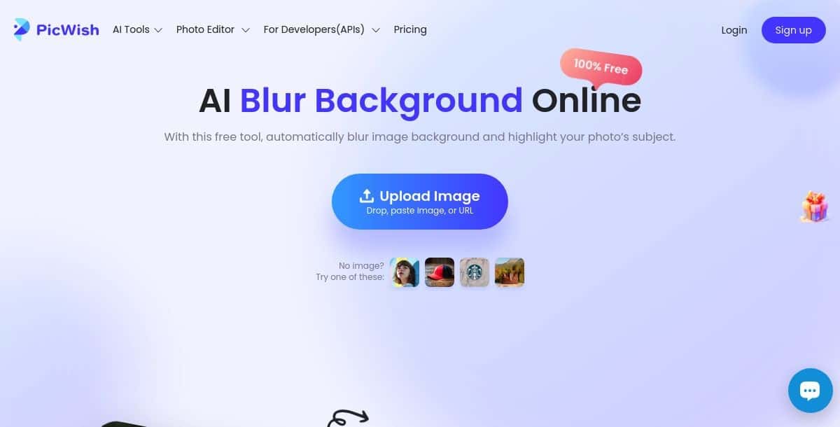 PicWish Free Online Blur Background Tool