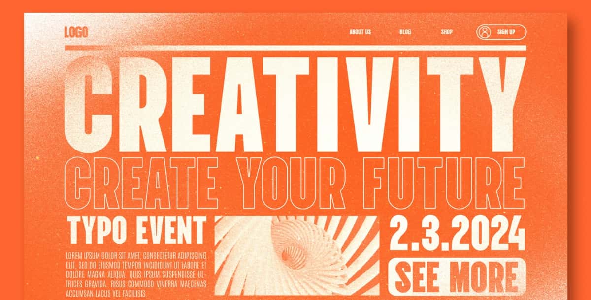 Bold Typography and Large Text