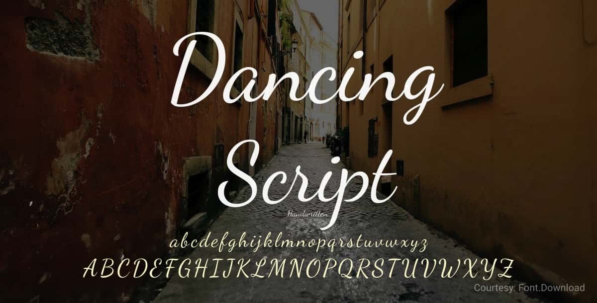 dancing script