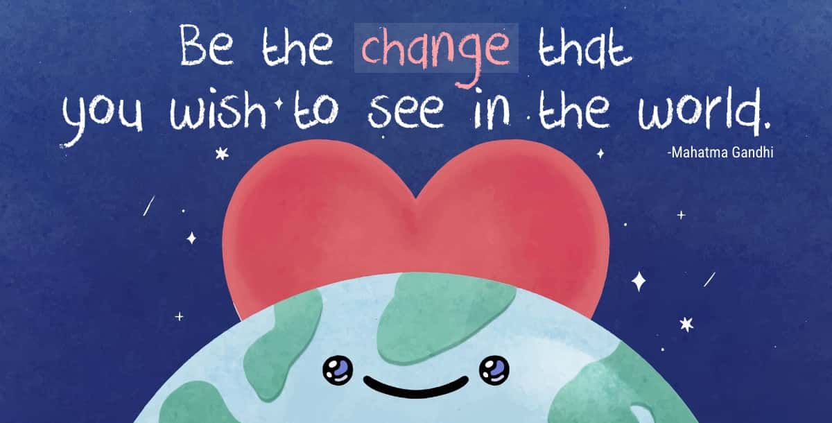 earth with heart classroom poster design
