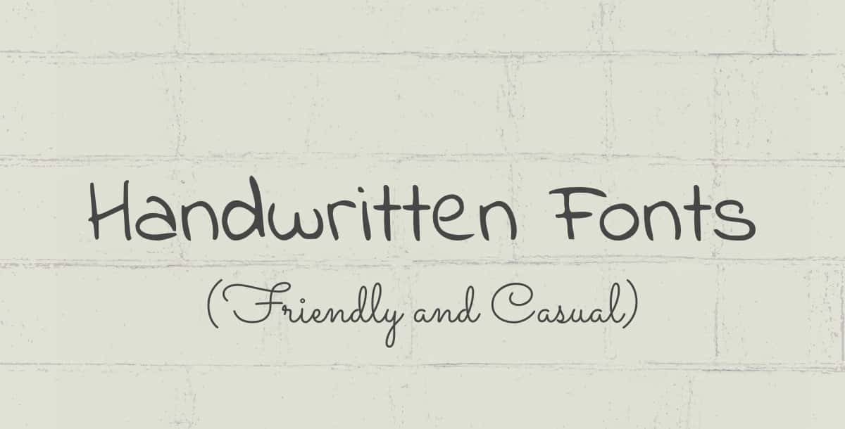 handwritten fonts