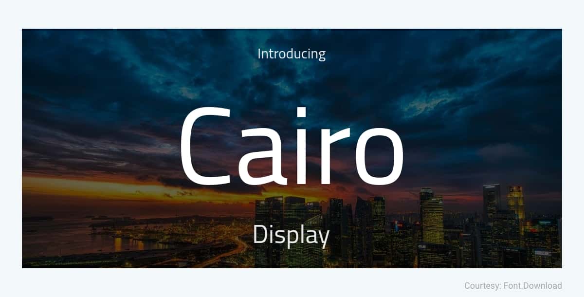 Free Minimalist Font Cairo