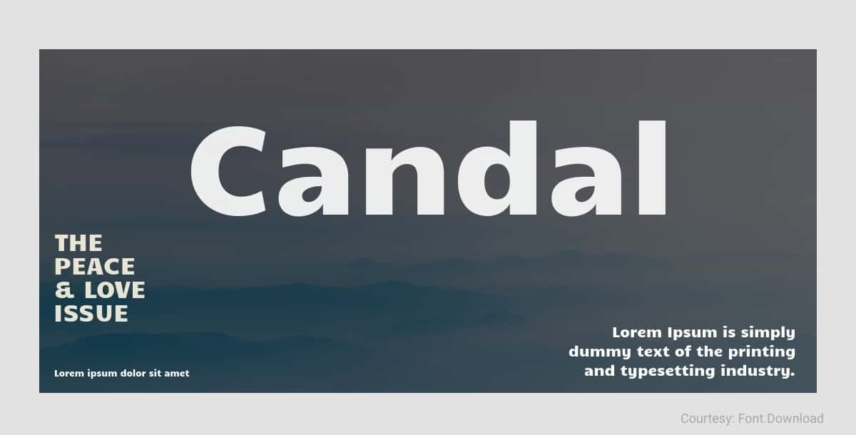 Free Minimalist Font Candal