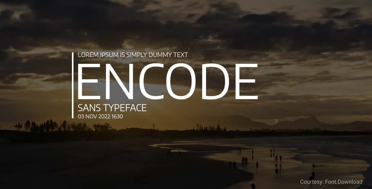 Free Minimalist Font Encode Sans