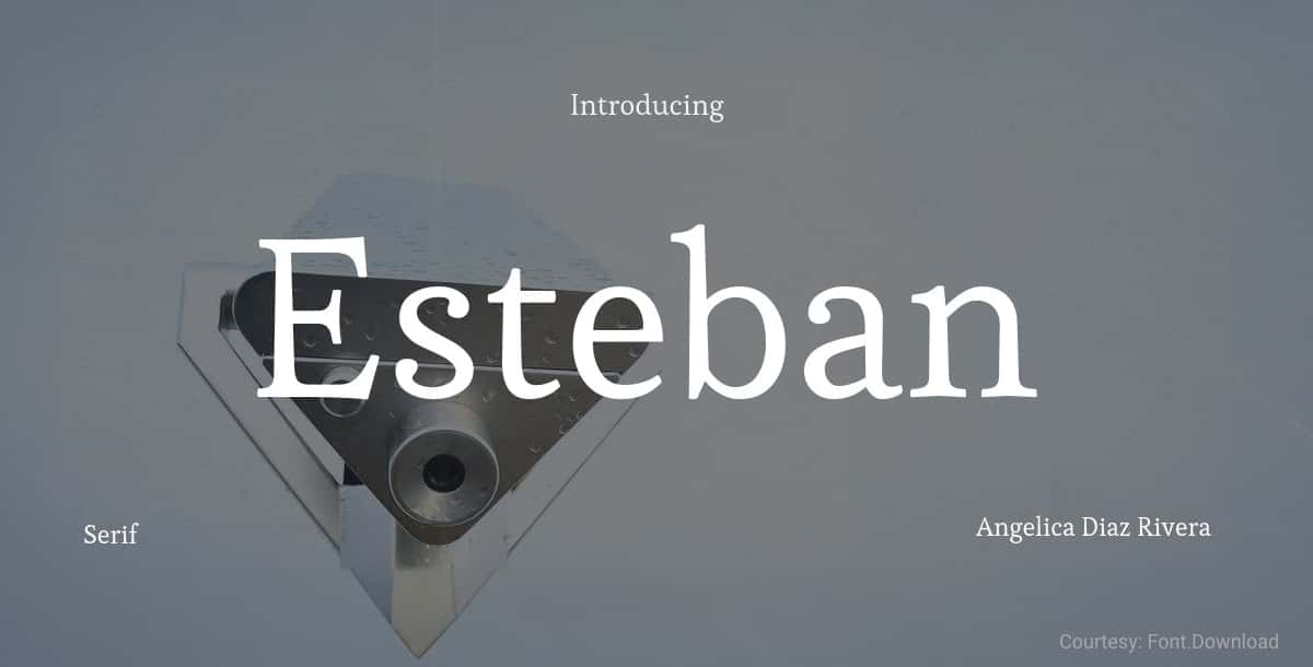 Free Minimalist Font Esteban