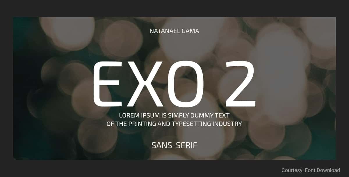 Free Minimalist Font Exo 2