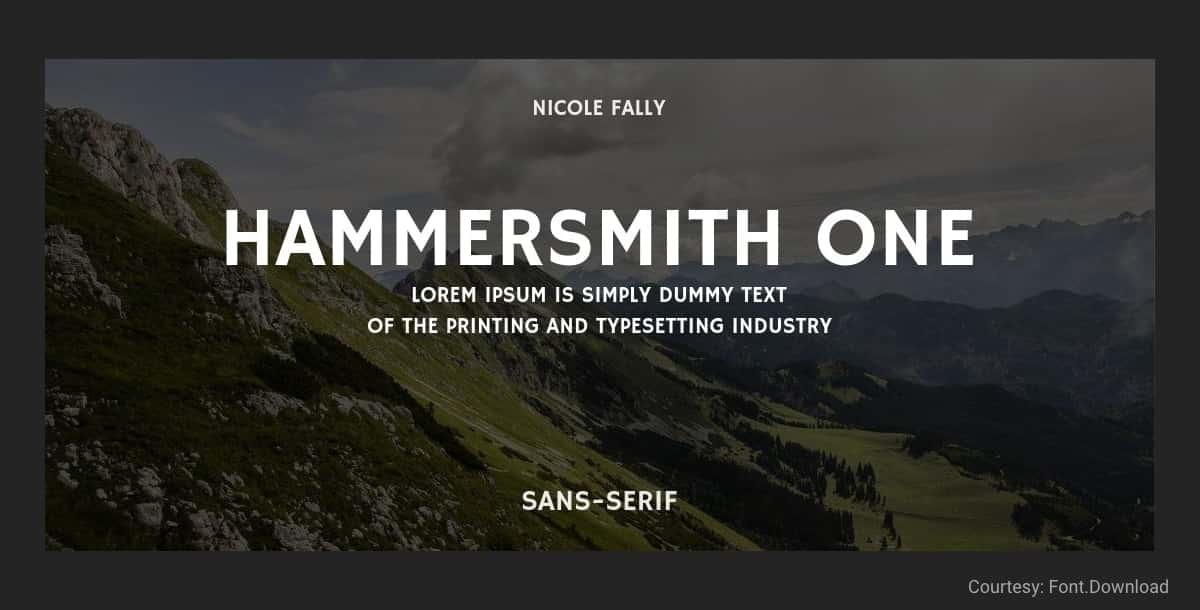 Free Minimalist Font Hammersmith One