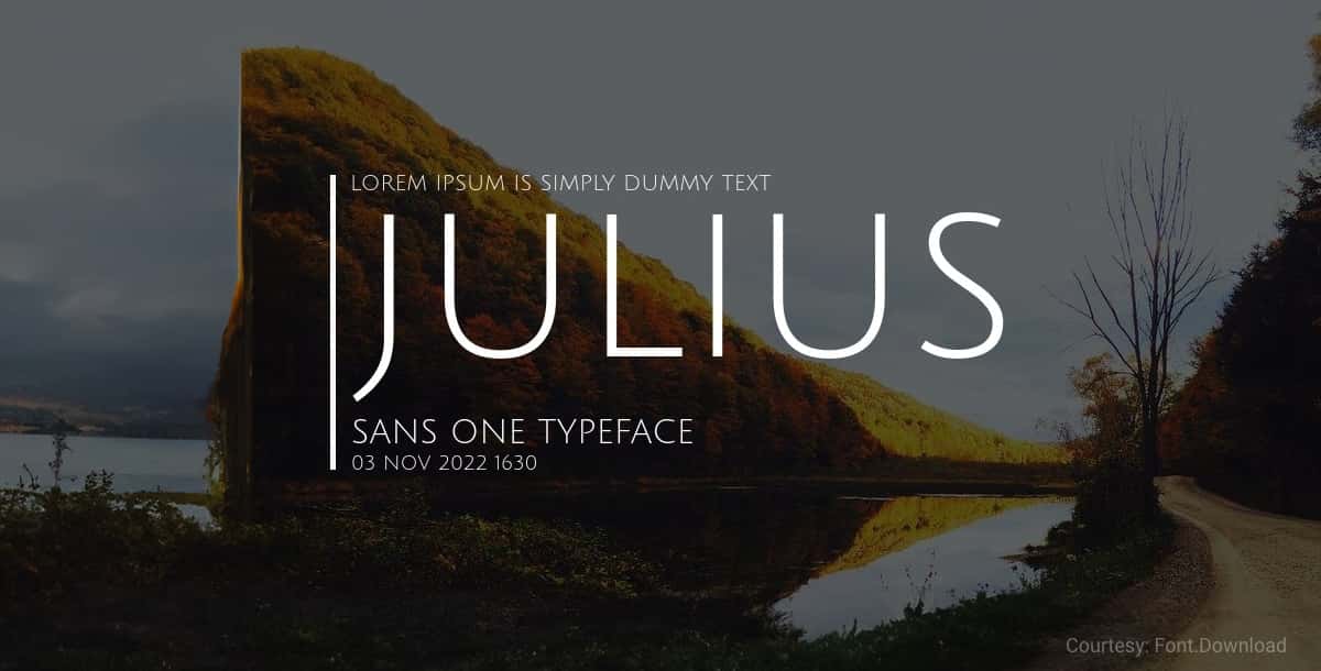 Free Minimalist Font Julius Sans