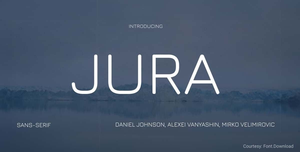 Free Minimalist Font Jura