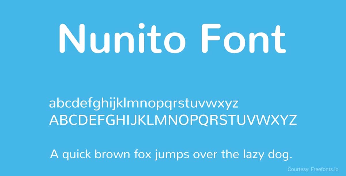 Free Minimalist Font Nunito