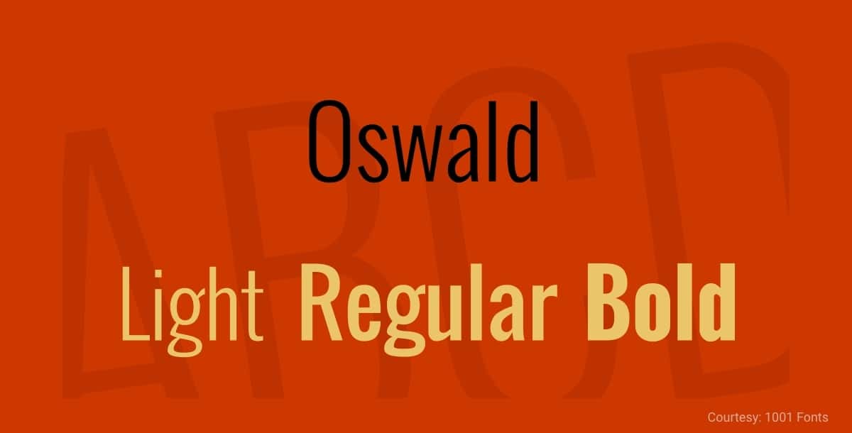 free commercial font oswald