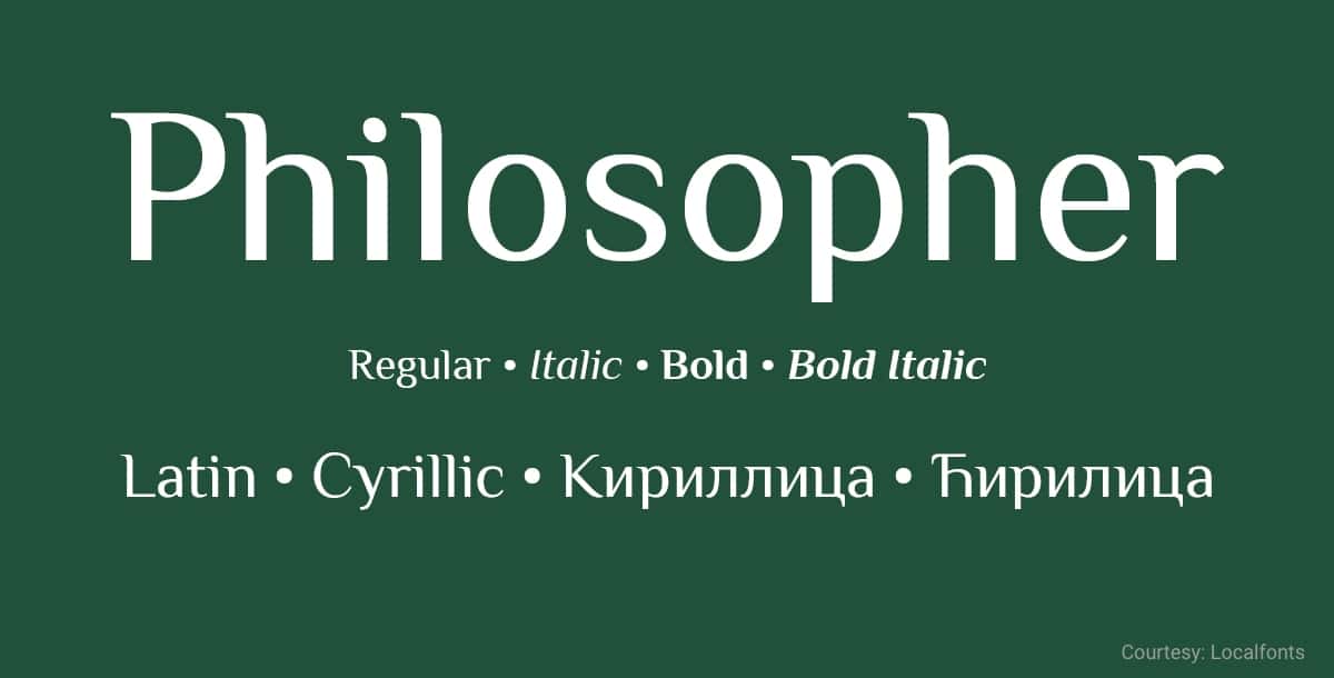 Free Minimalist Font Philosopher