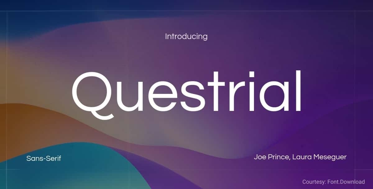 Free Minimalist Font Questrial