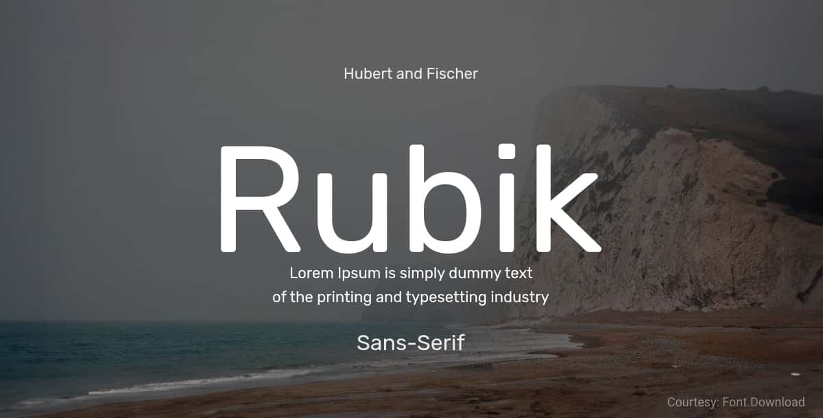Free Minimalist Font Rubik