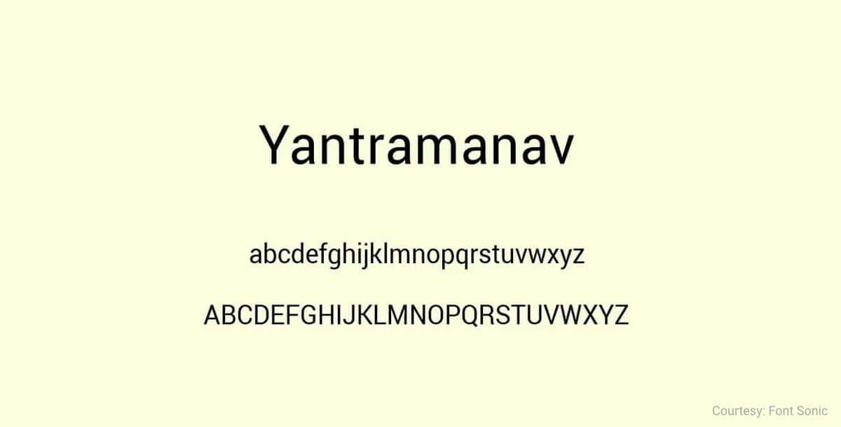 Free Minimalist Font Yantramanav