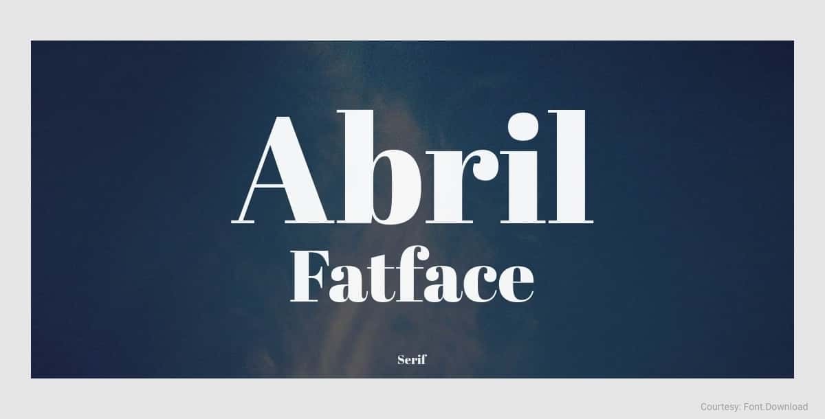 free commercial font abril fatface