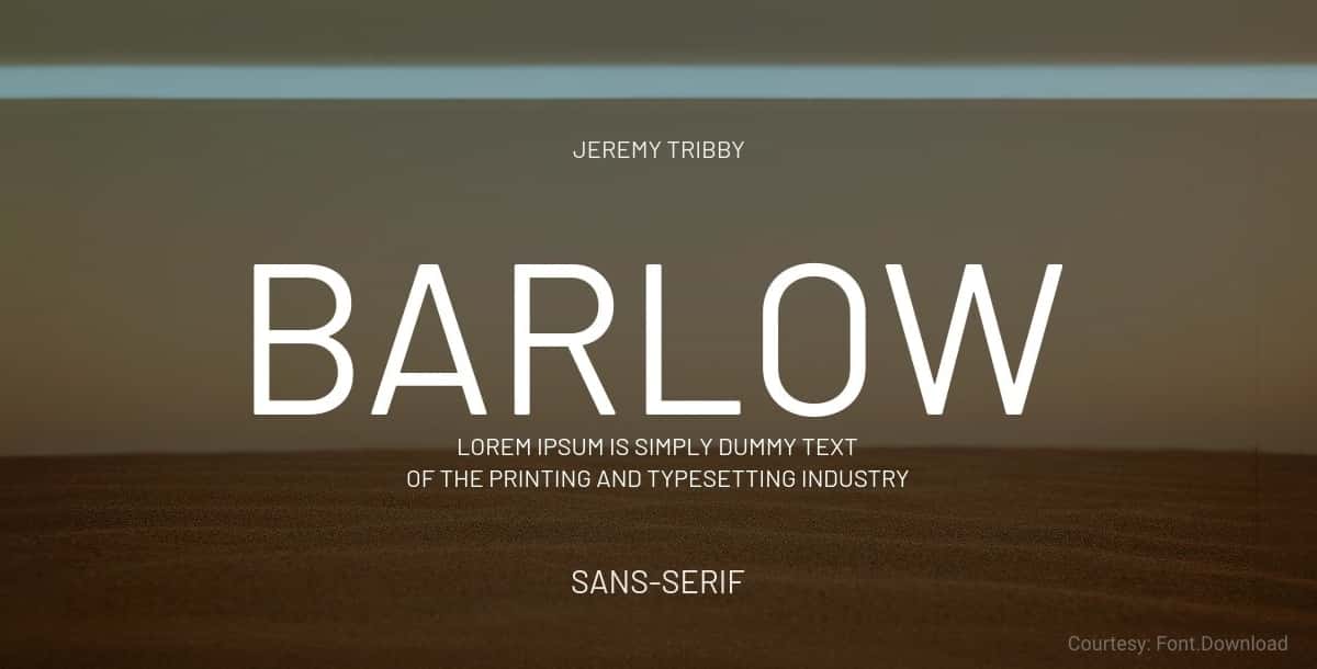 free commercial font barlow