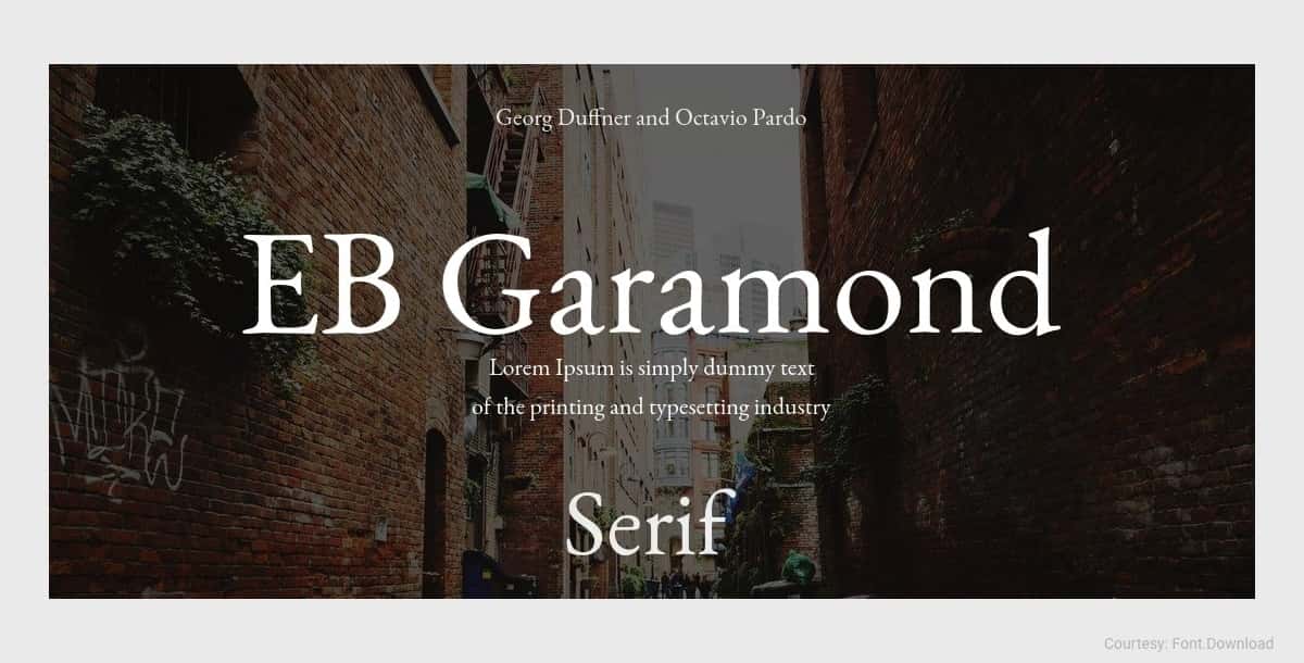free commercial font eb garamond