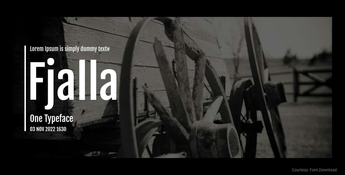 free commercial font fjalla one