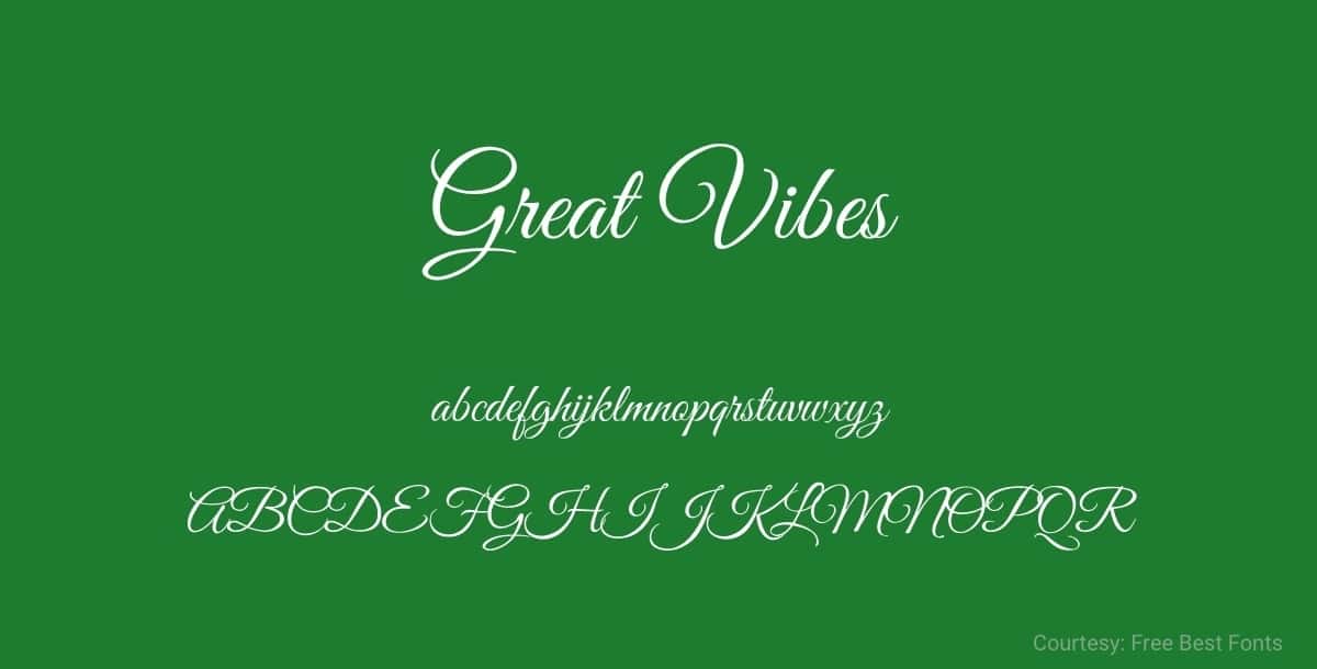 free commercial font great vibes