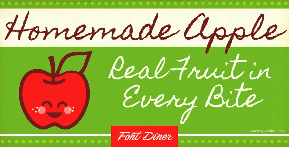free commercial font homemade apple