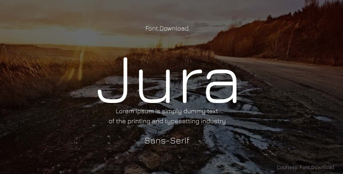 free commercial font jura