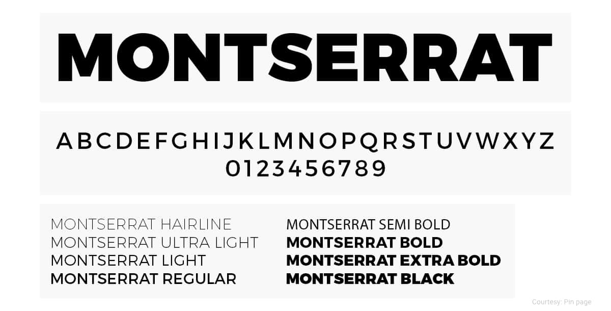 free commercial font montserrat