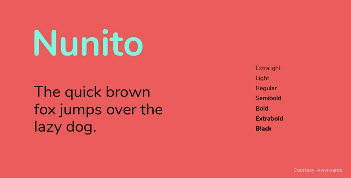 free commercial font nunito