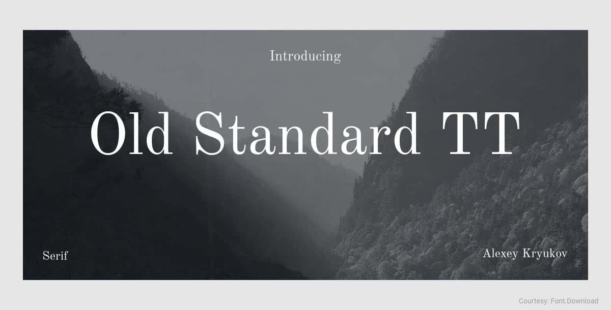free commercial font old standard TT