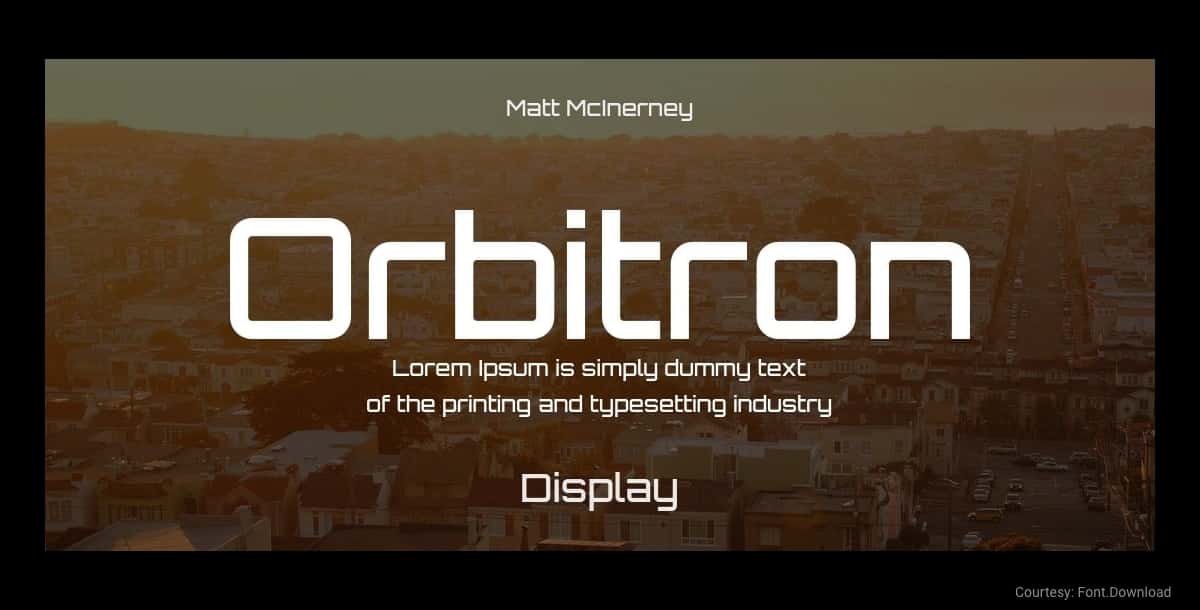 free commercial font orbitron