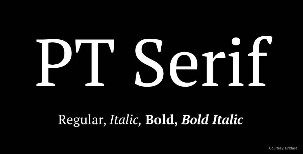 free commercial font pt serif