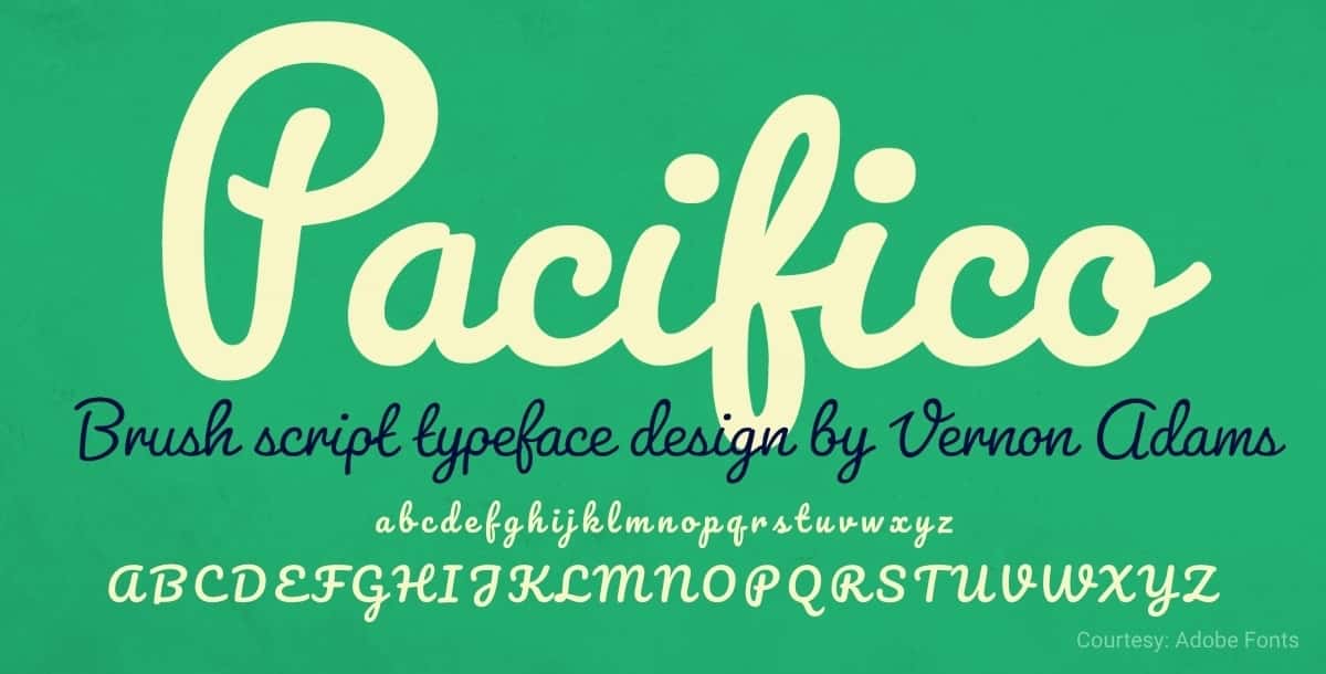 free commercial font pacifico