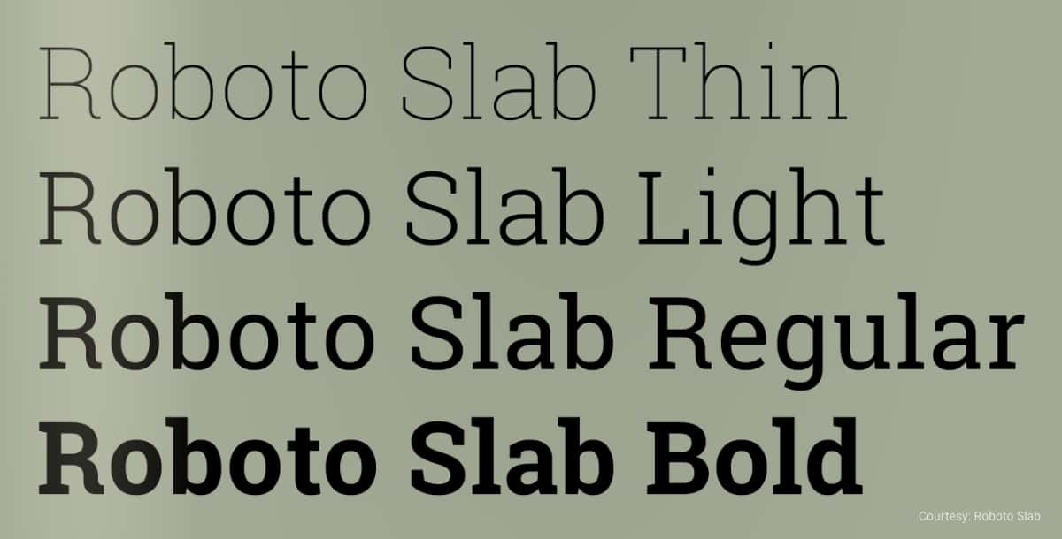free commercial font roboto slab