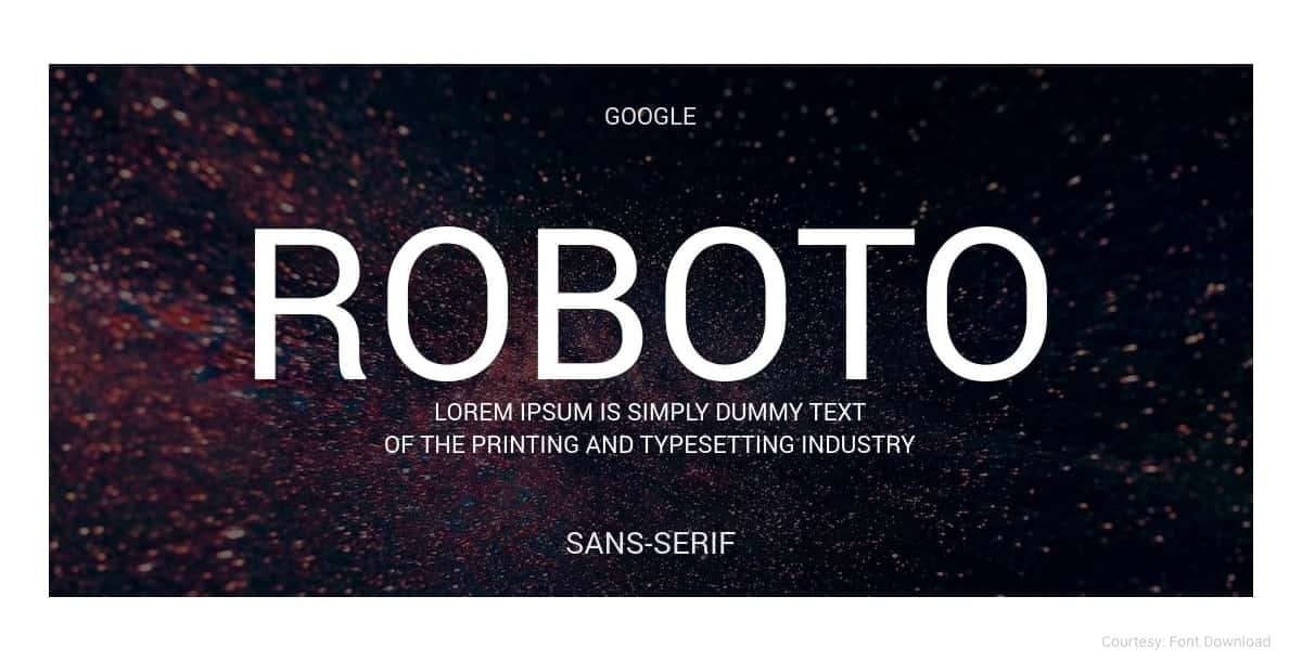 free commercial font roboto