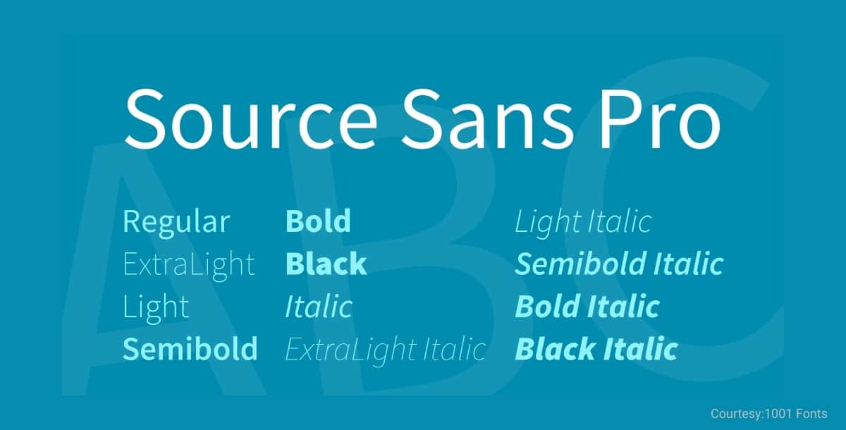 free commercial font source sans pro