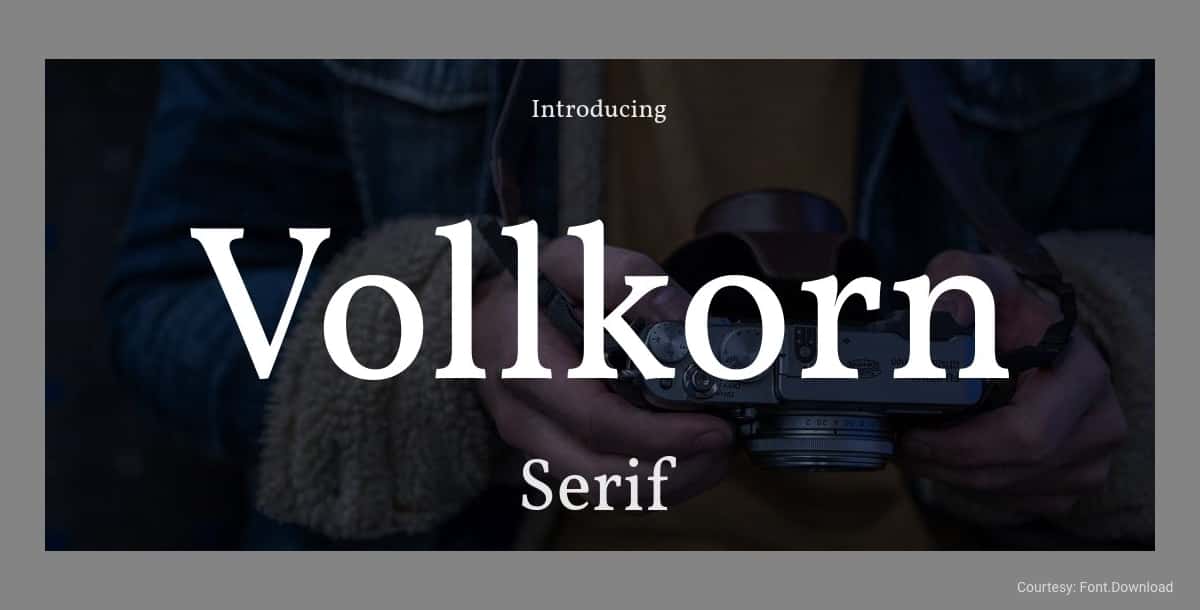 free commercial font vollkorn